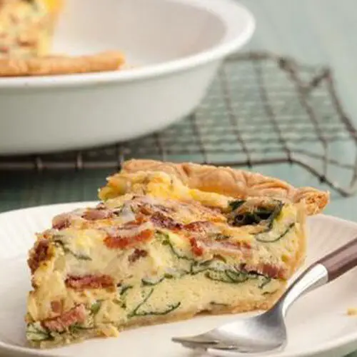 Spinach And Bacon Quiche Recipe - Breakfast Quiche | One Dollar Kitchen